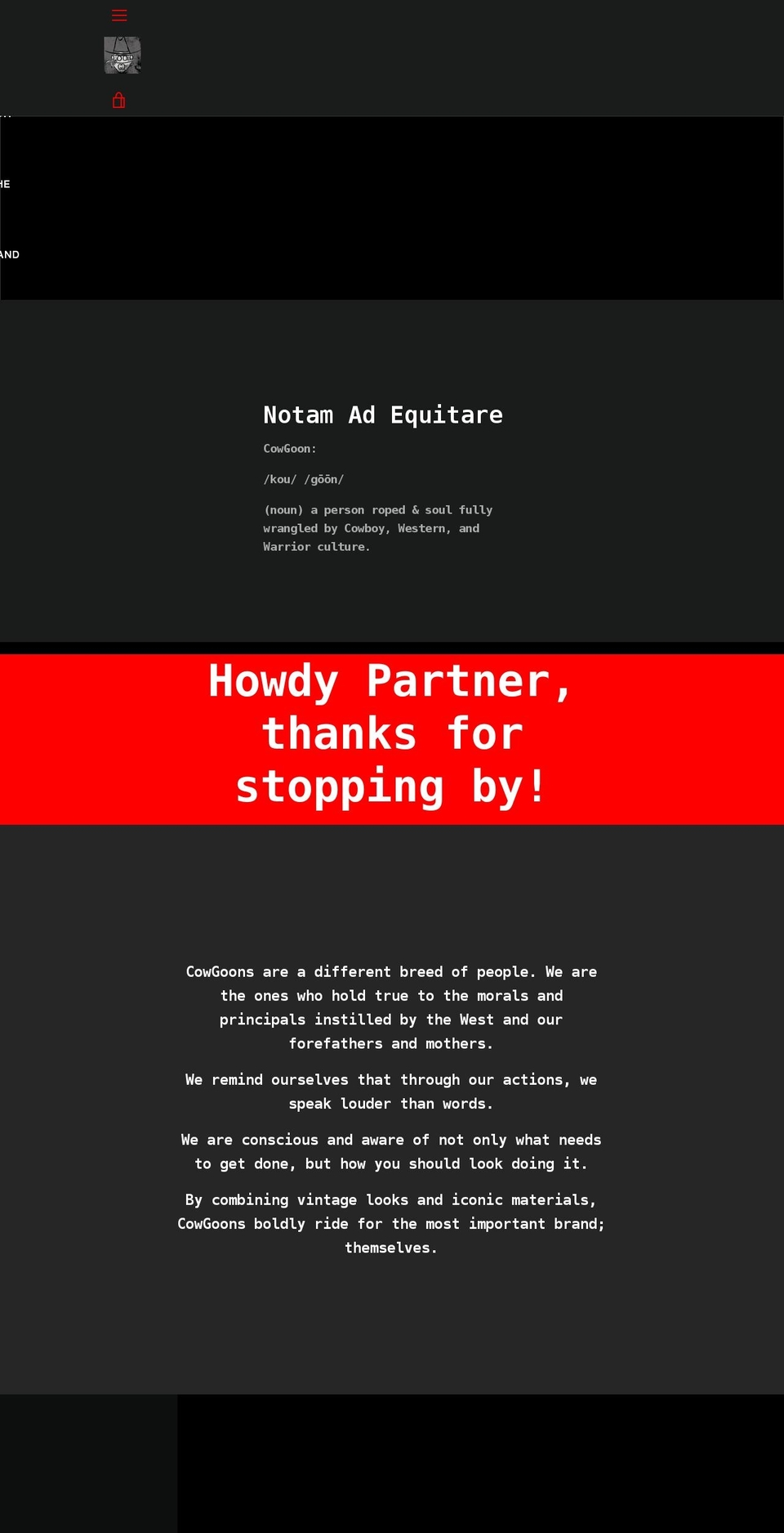 cowgoons.com shopify website screenshot
