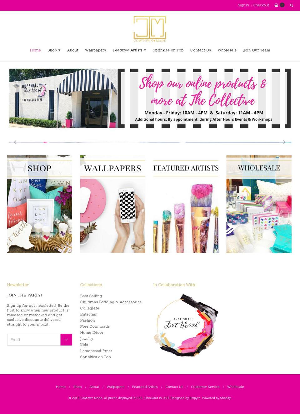 cowtownmade.com — Shopify storefront screenshot