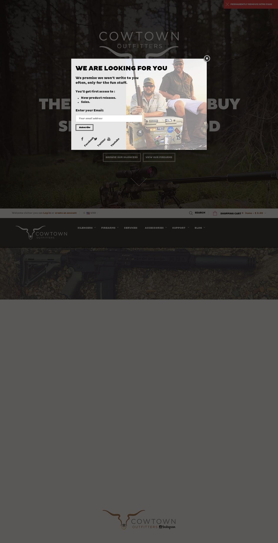 cowtownoutfitters.com shopify website screenshot