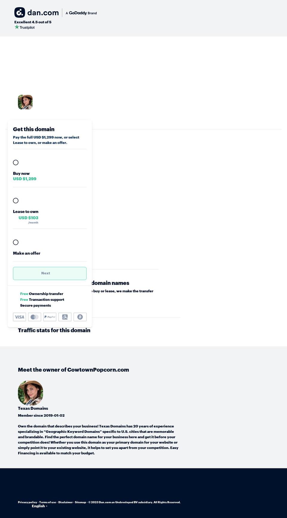 cowtownpopcorn.com — Shopify storefront screenshot