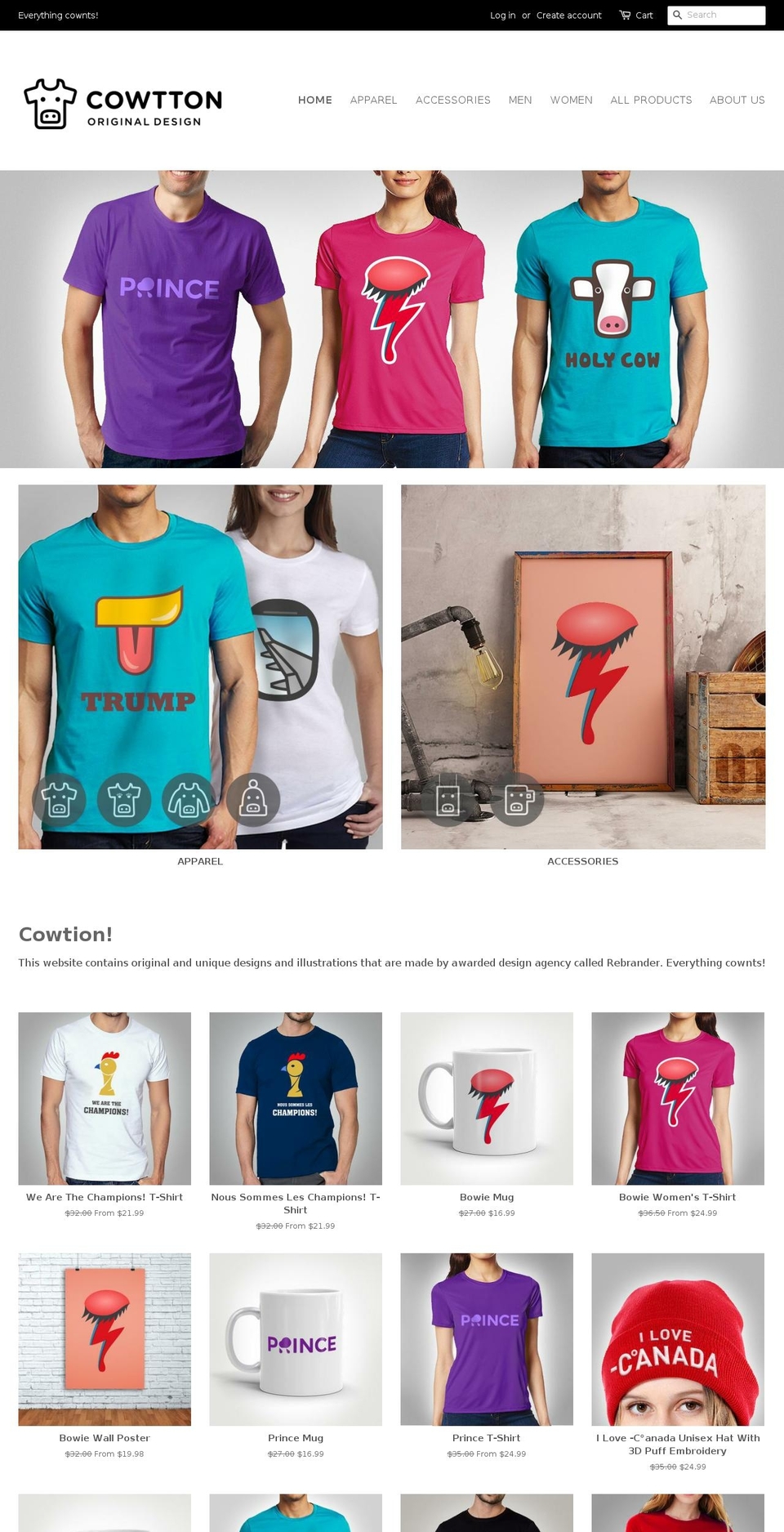 cowtton.com — Shopify storefront screenshot
