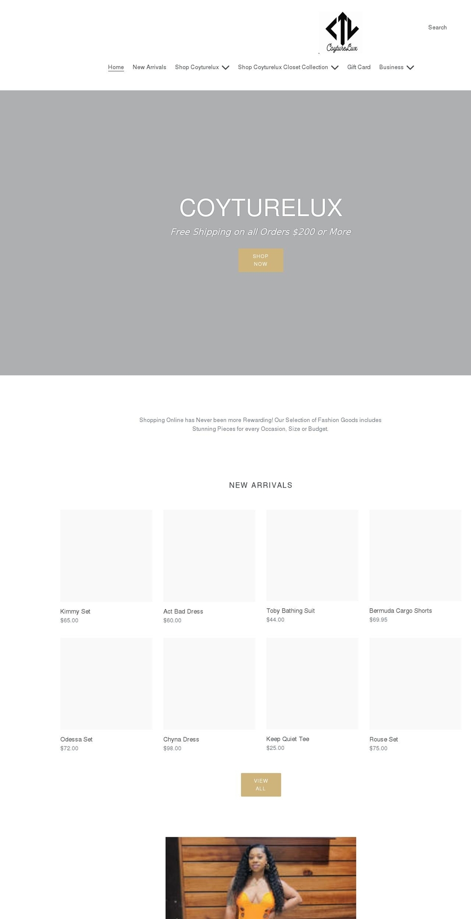 coyturelux.com shopify website screenshot