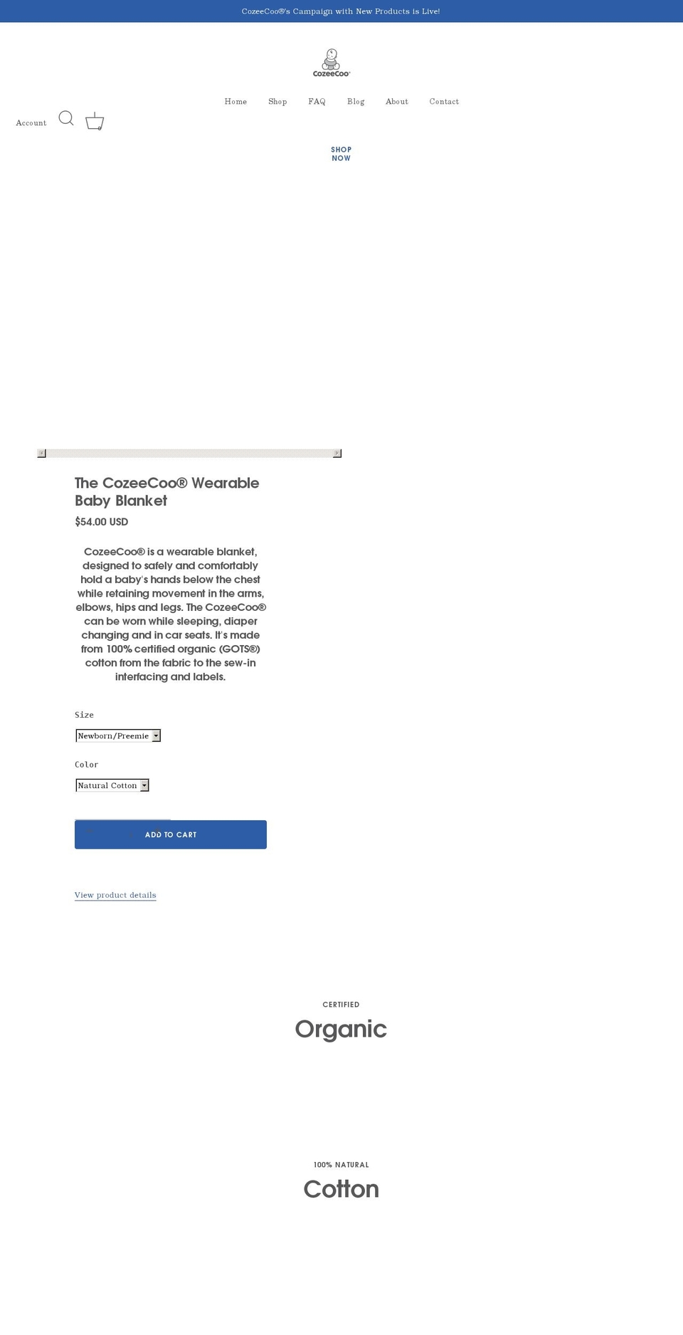 cozeecoo.com shopify website screenshot
