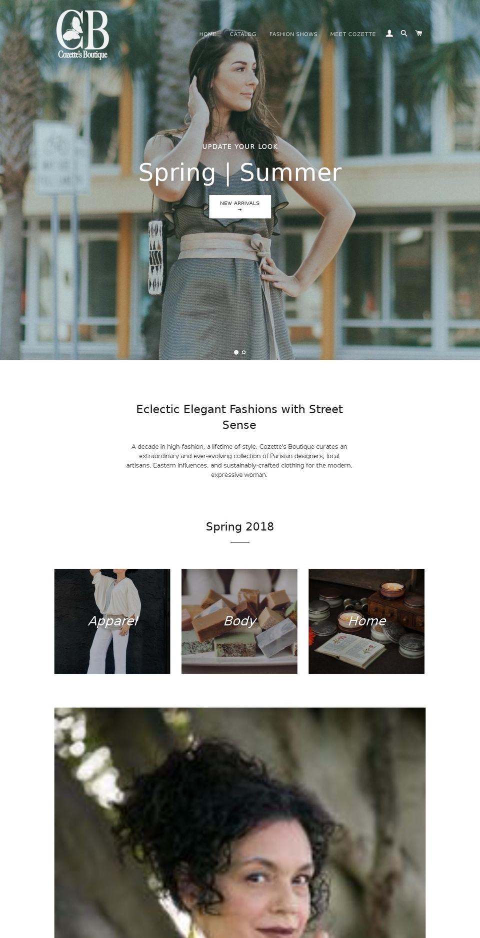 cozettesboutique.com shopify website screenshot