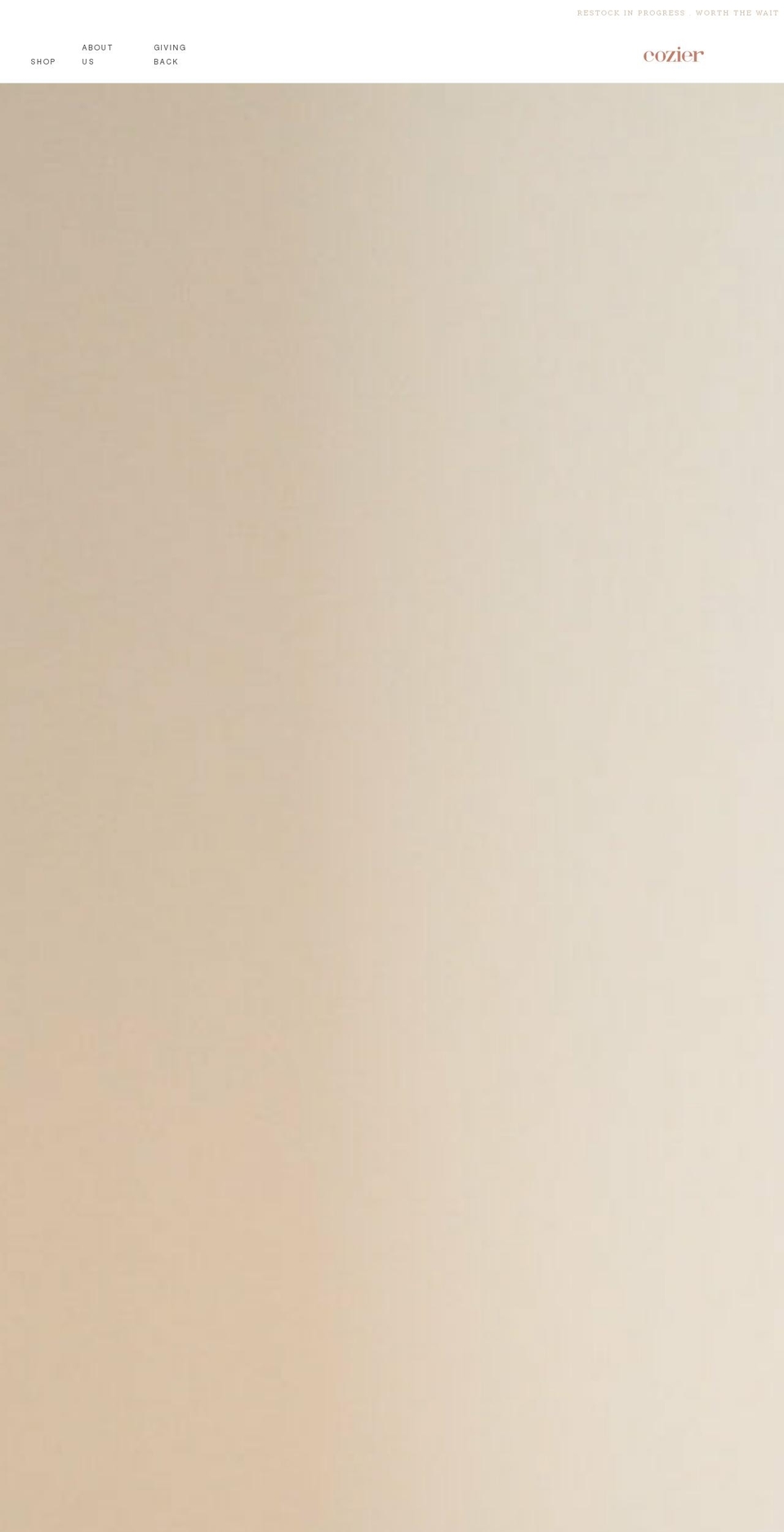 cozierstudios.com shopify website screenshot