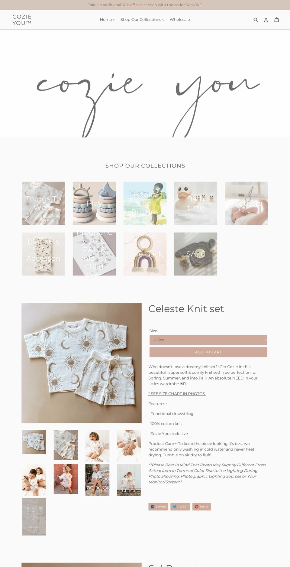 cozieyou.com shopify website screenshot