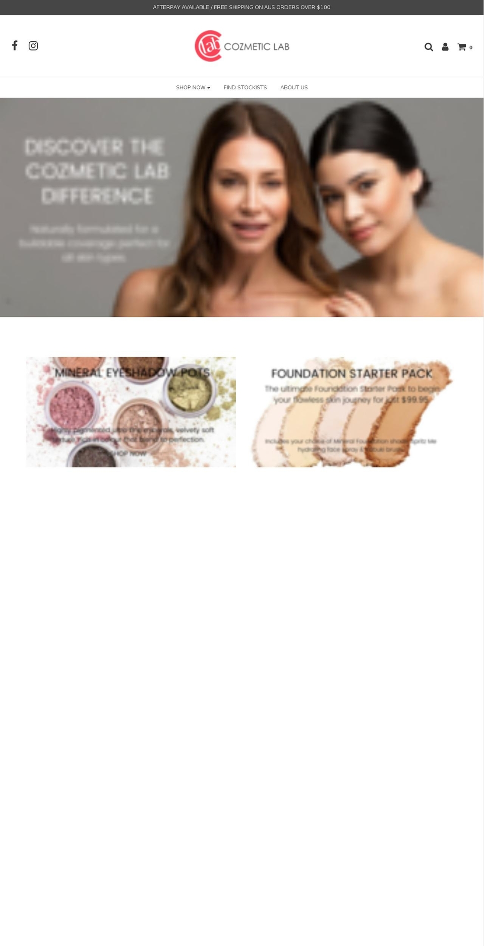 cozmeticlab.com.au shopify website screenshot