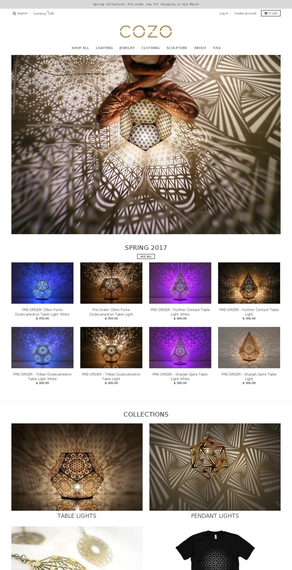 cozodesign.com shopify website screenshot
