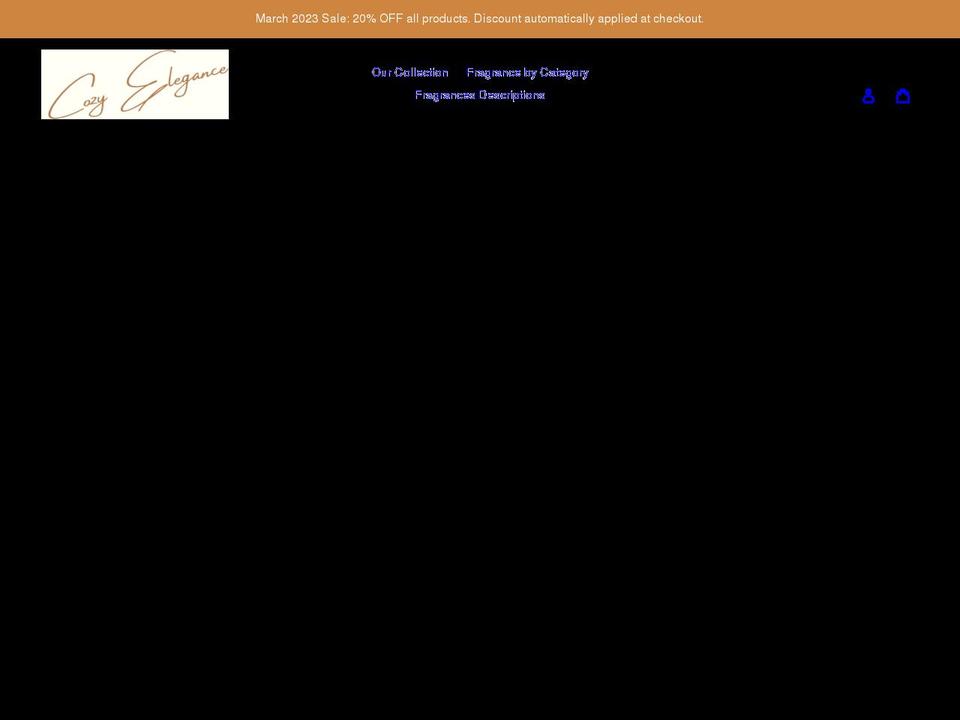 cozyelegance.net shopify website screenshot
