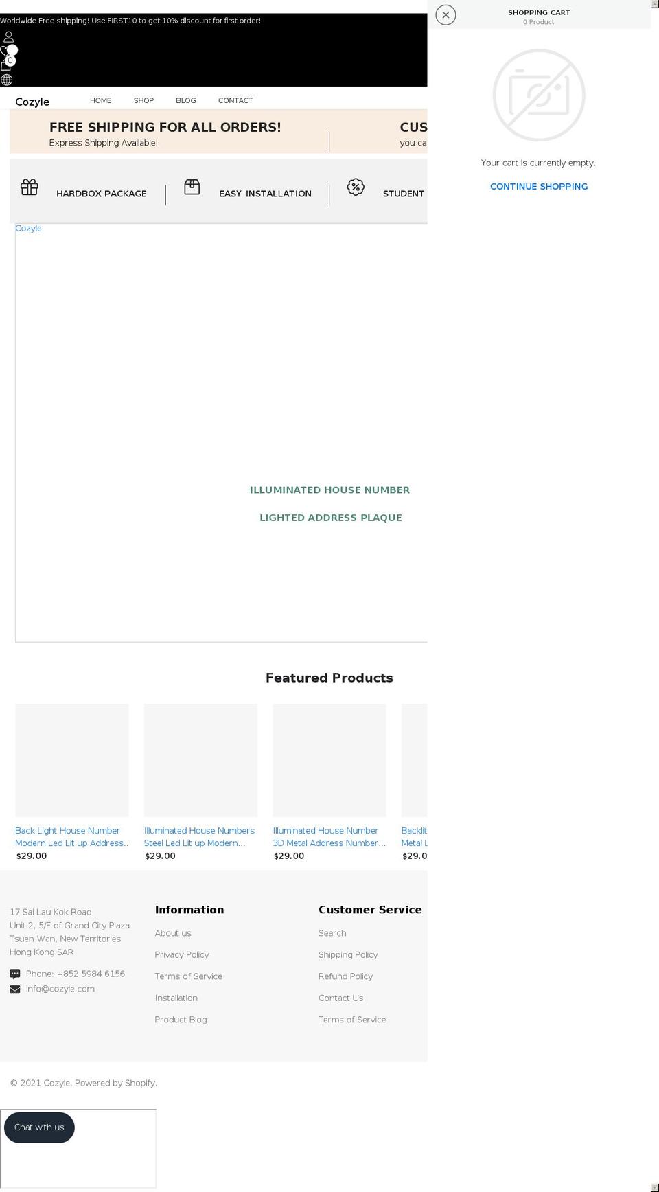 cozyle.com shopify website screenshot