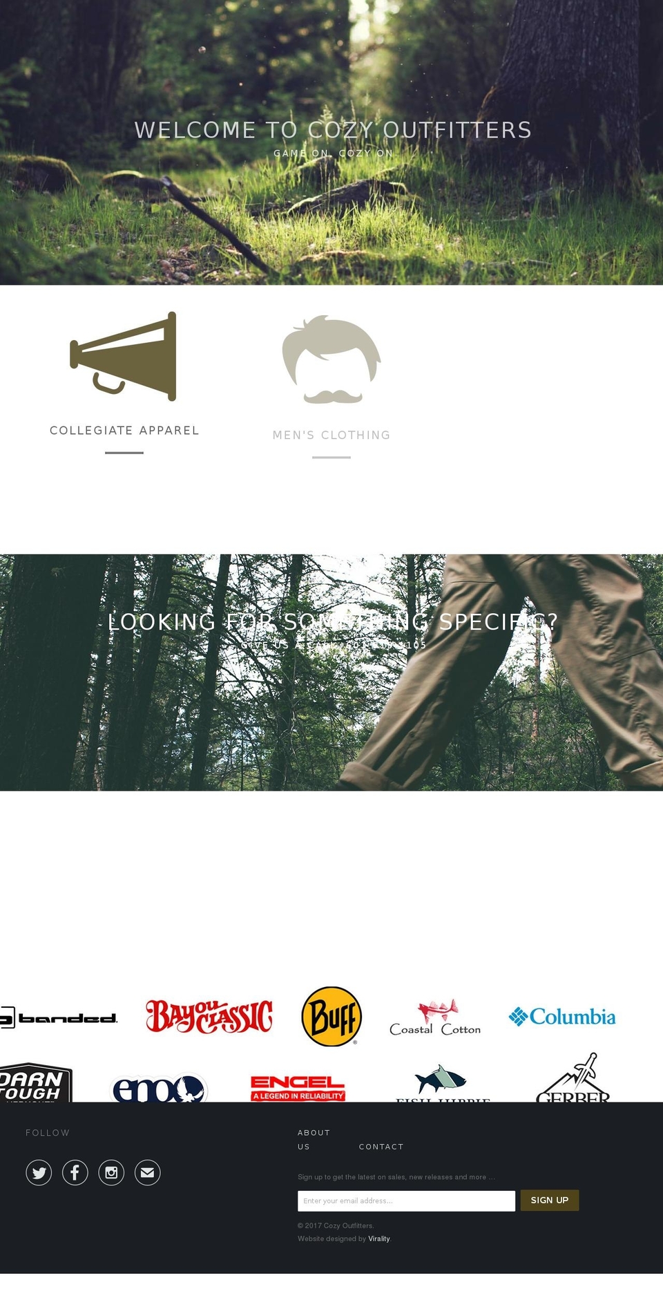 cozyoutfitters.com shopify website screenshot