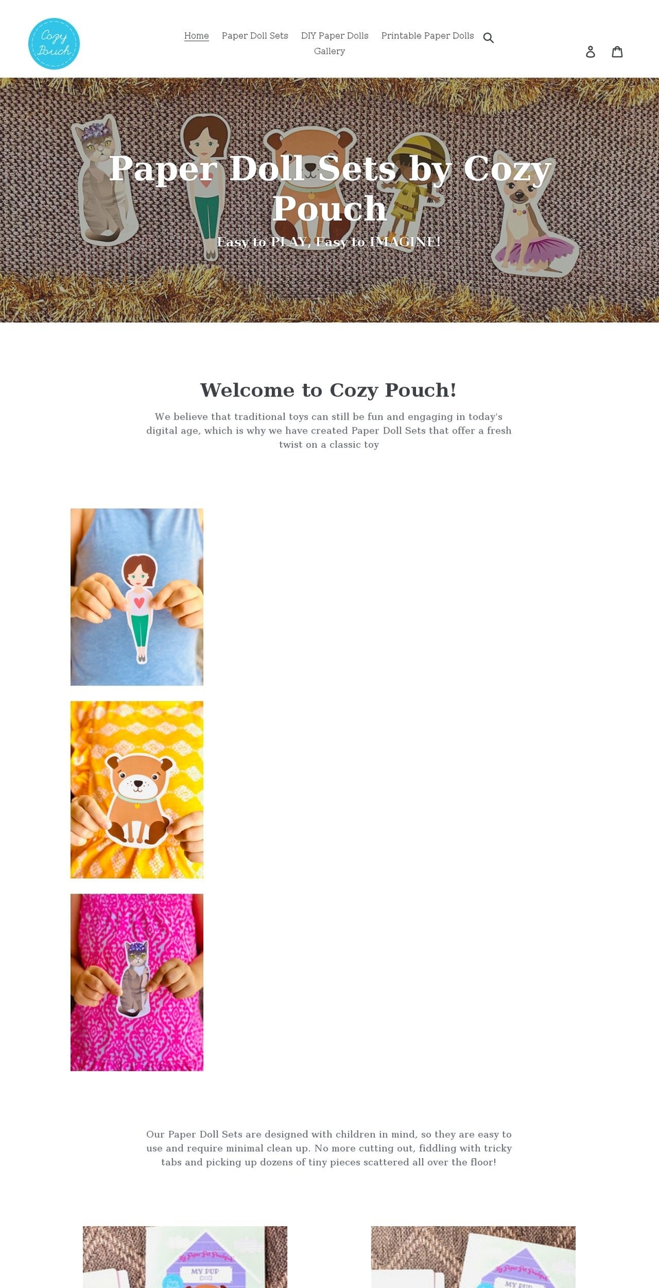 cozypouch.com shopify website screenshot