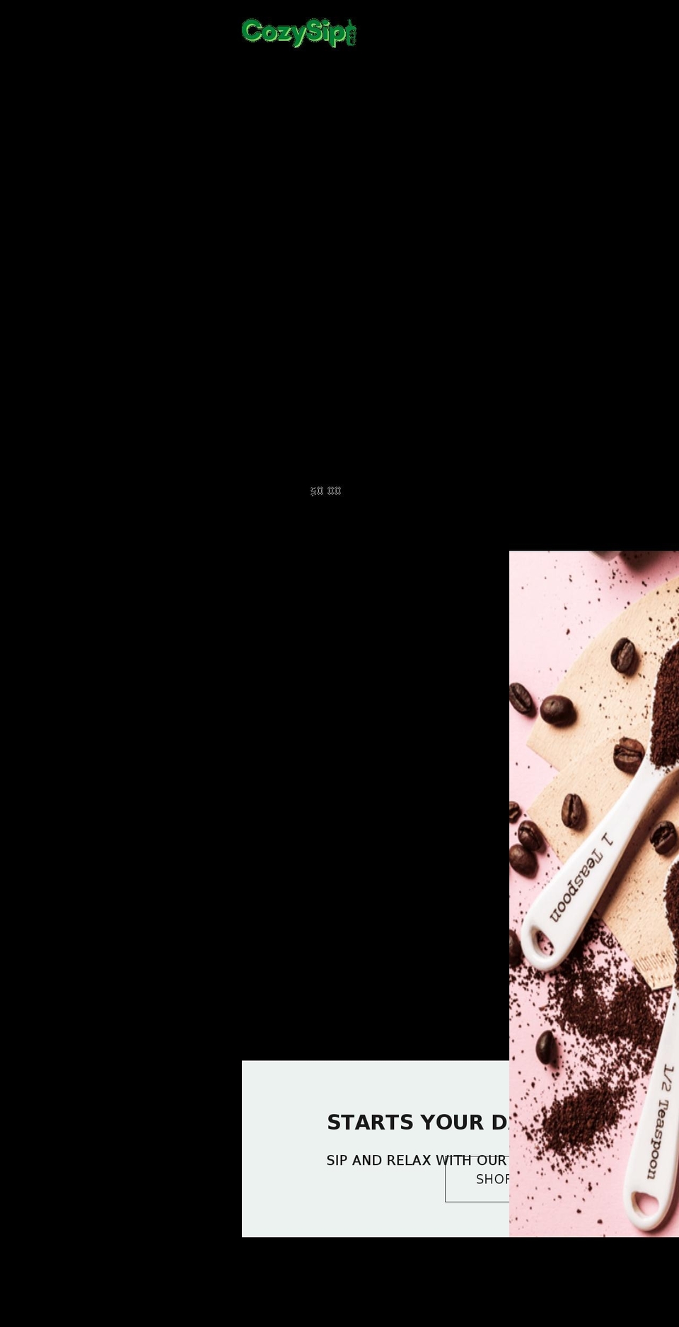 cozysip.com shopify website screenshot