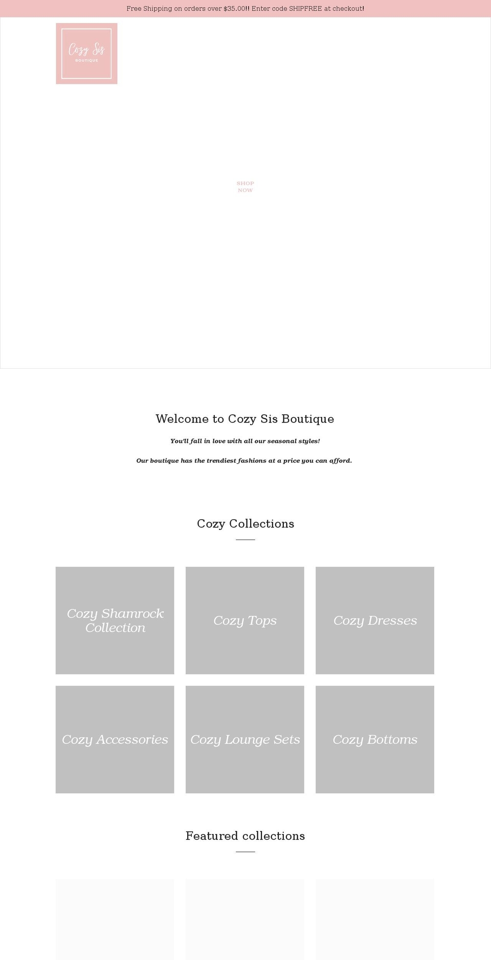 cozysis.com shopify website screenshot
