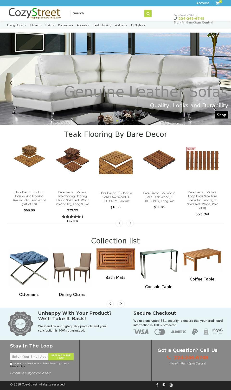 cozysteet.com — Shopify storefront screenshot