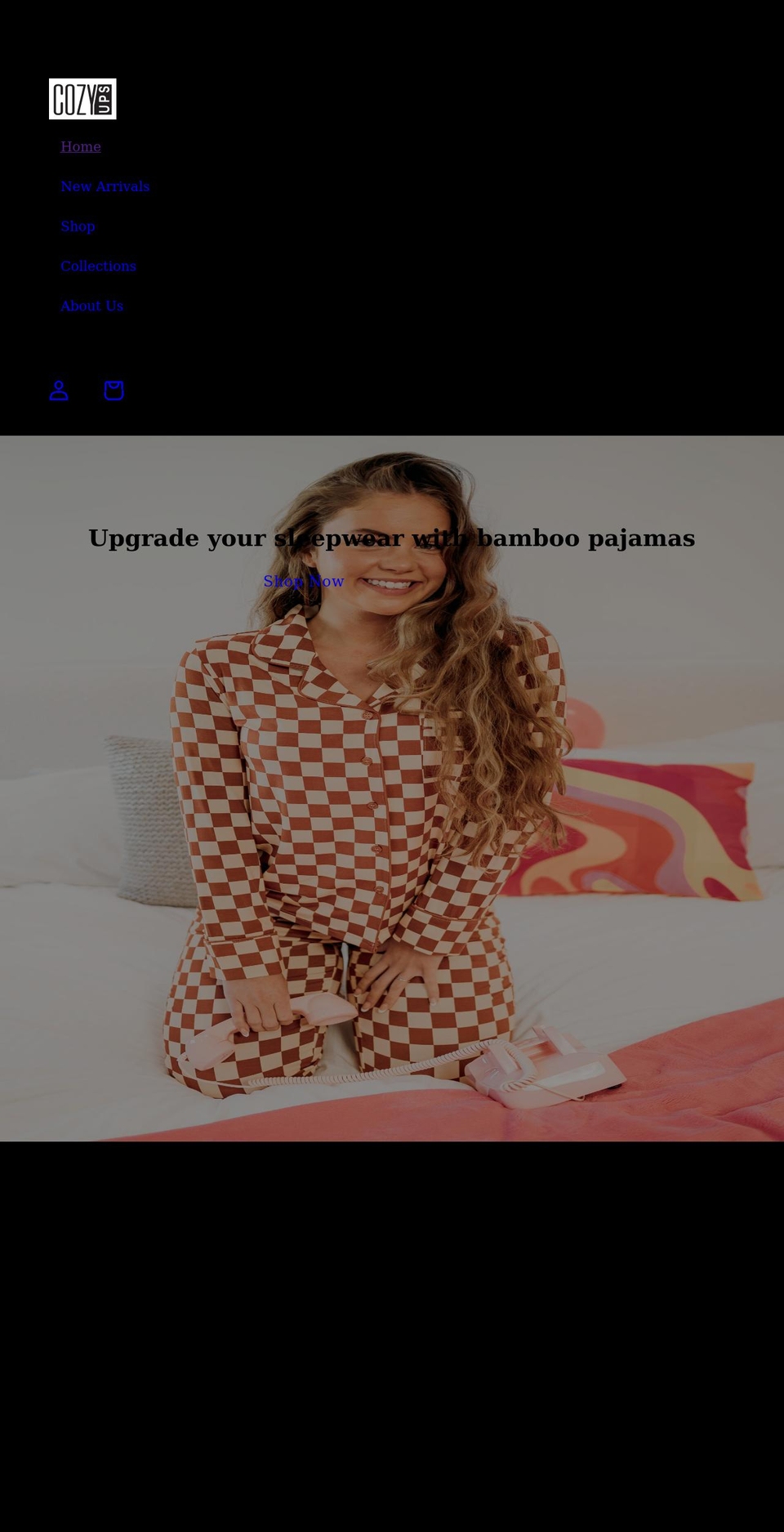 cozyups.com shopify website screenshot