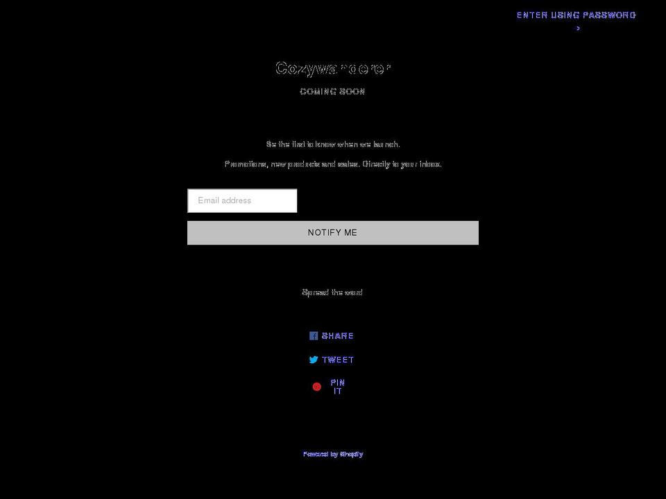 cozywanderer.com shopify website screenshot