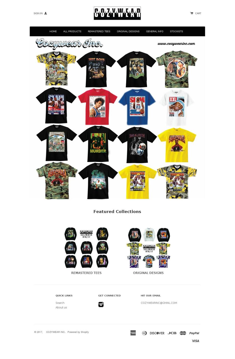 cozywearinc.com shopify website screenshot