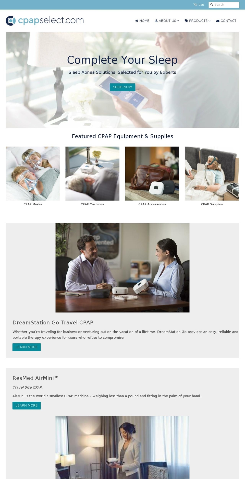cpapselect.com — Shopify storefront screenshot
