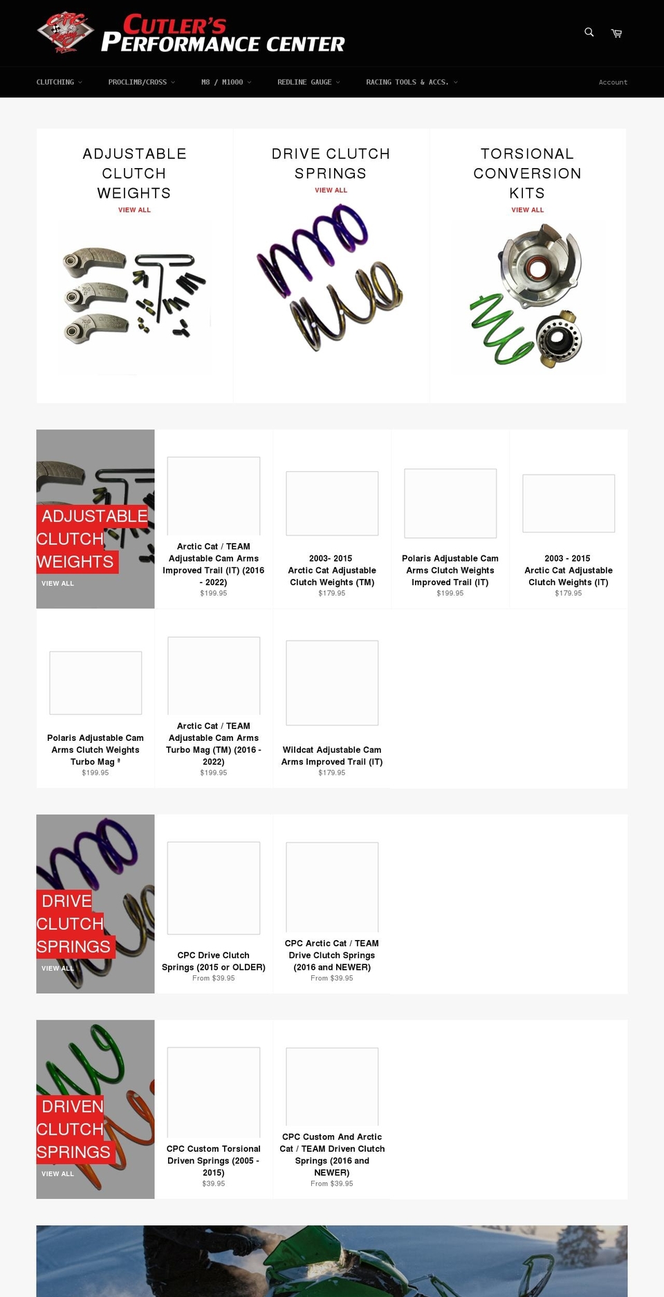 cpcracing.com shopify website screenshot