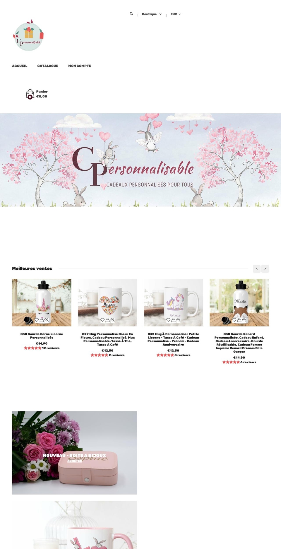 cpersonnalisable.com shopify website screenshot
