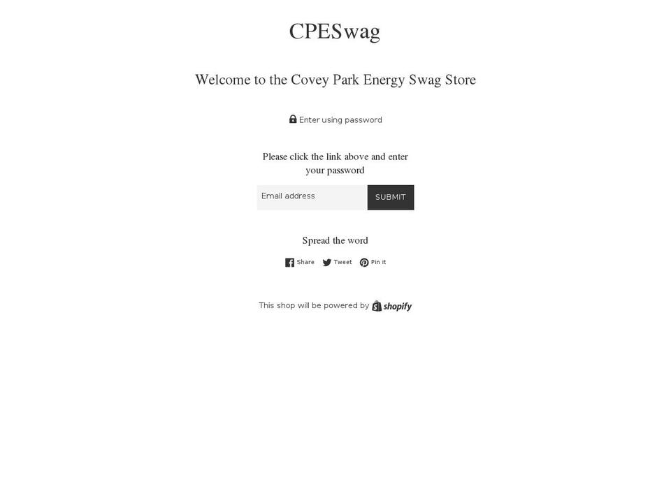 cpeswag.com — Shopify storefront screenshot