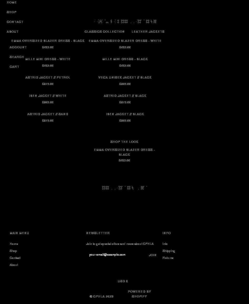 cph-la.com shopify website screenshot