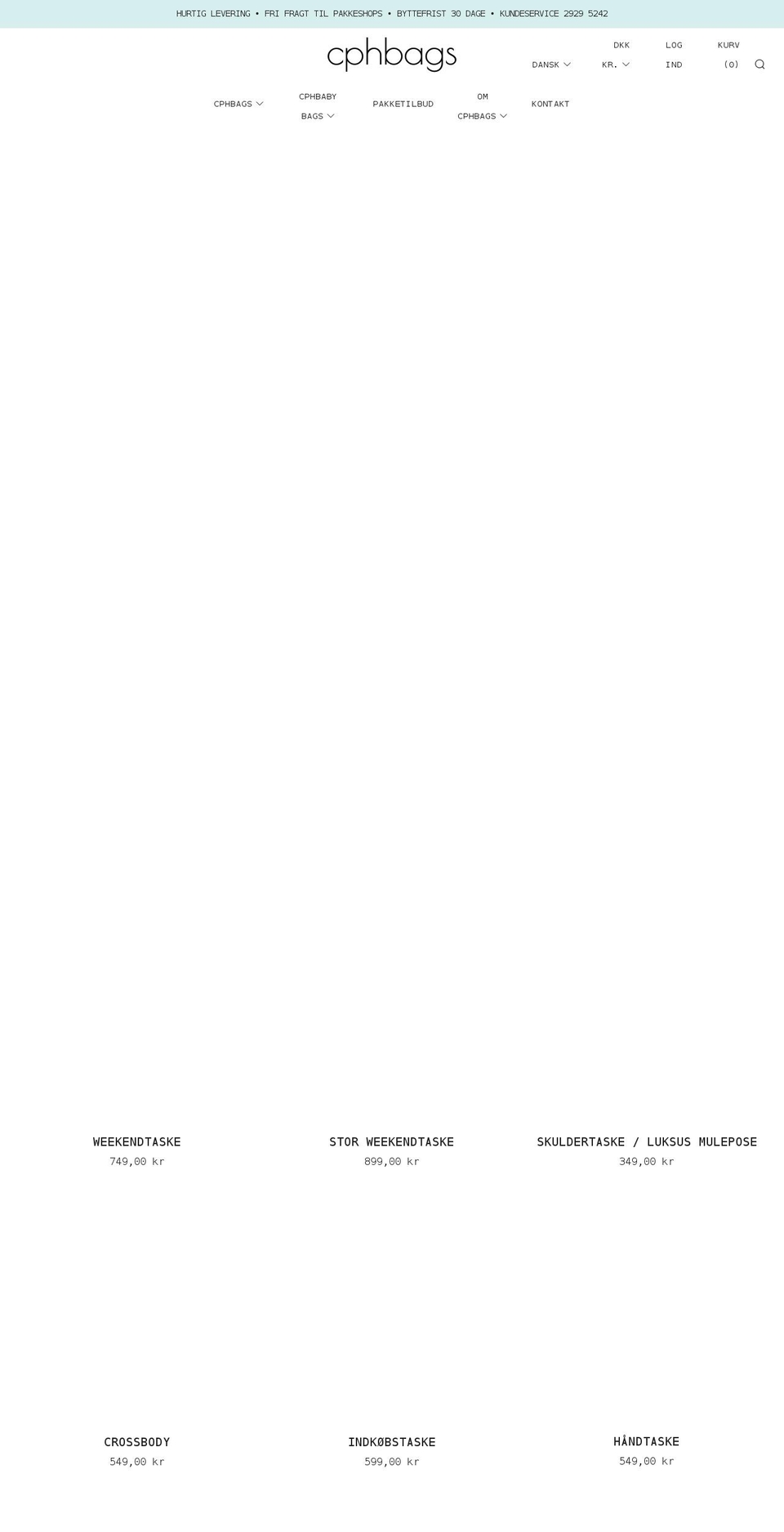 cphbags.com — Shopify storefront screenshot