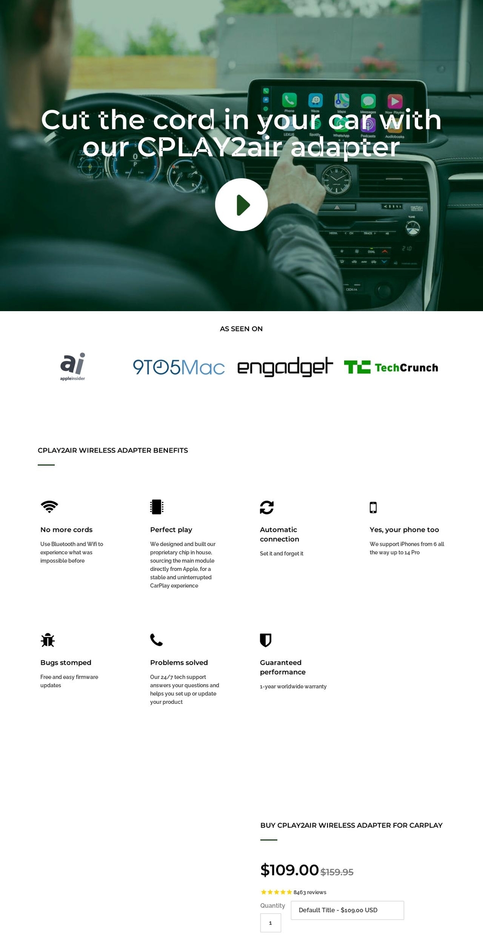 cplay2air.com shopify website screenshot