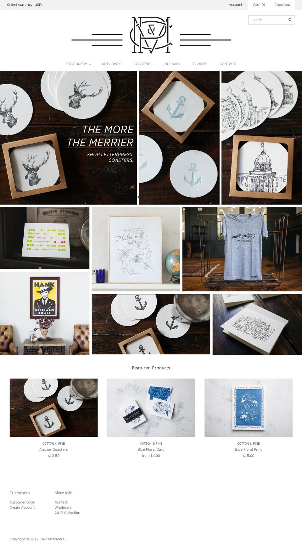 cpmercantile.com shopify website screenshot