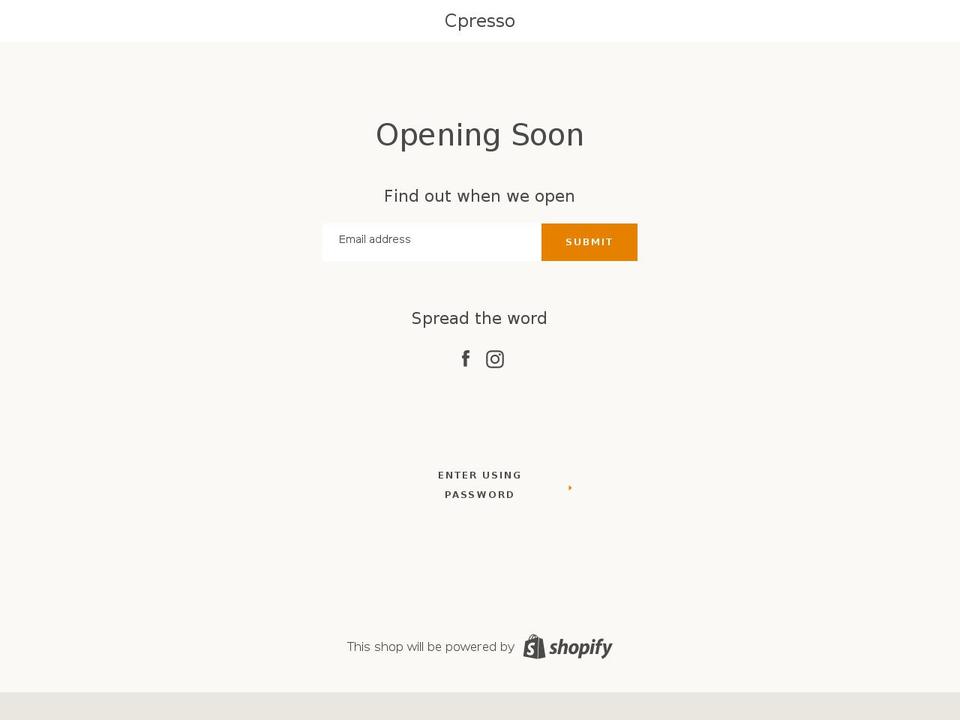 cpresso.com — Shopify storefront screenshot