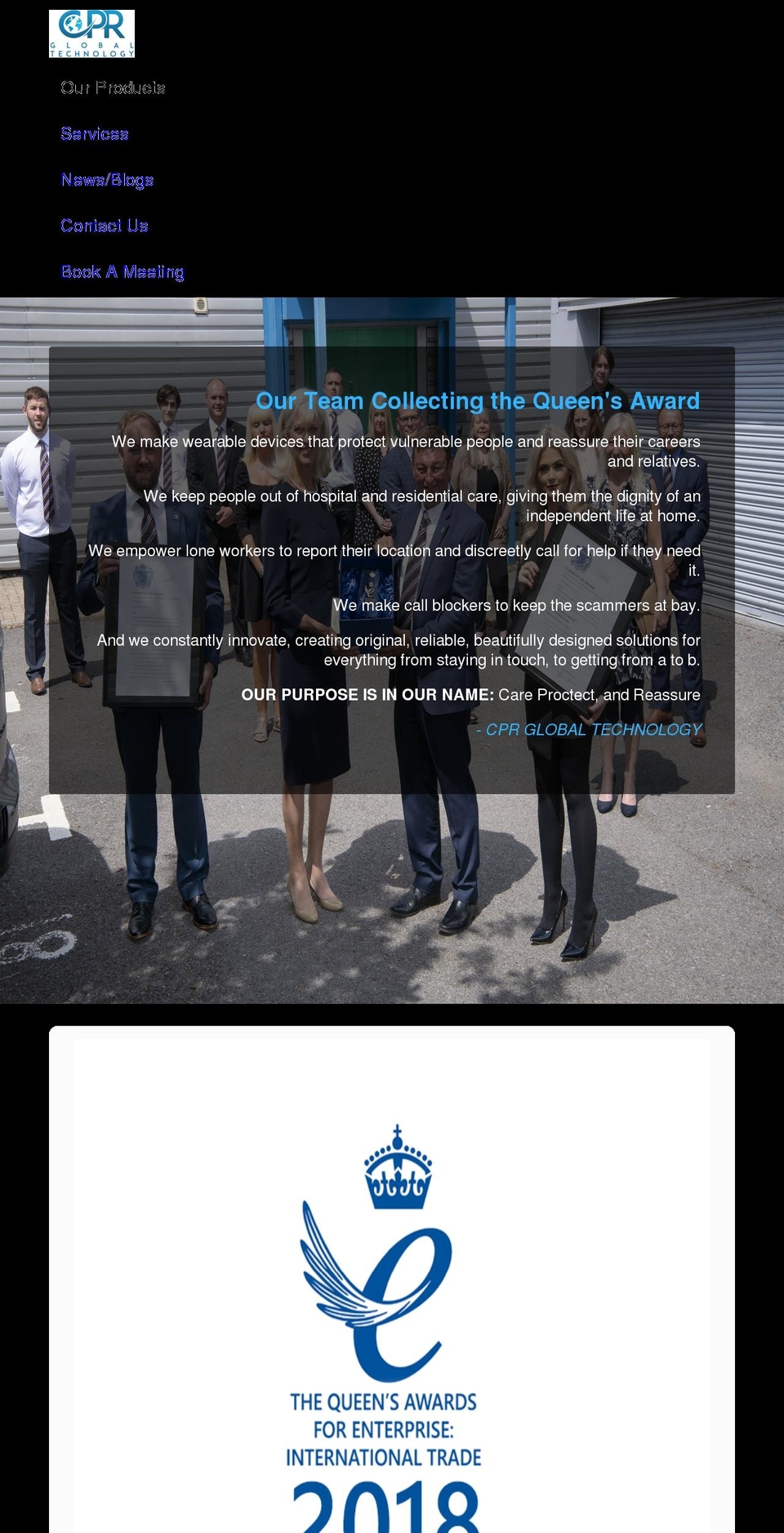 cprglobaltech.com shopify website screenshot