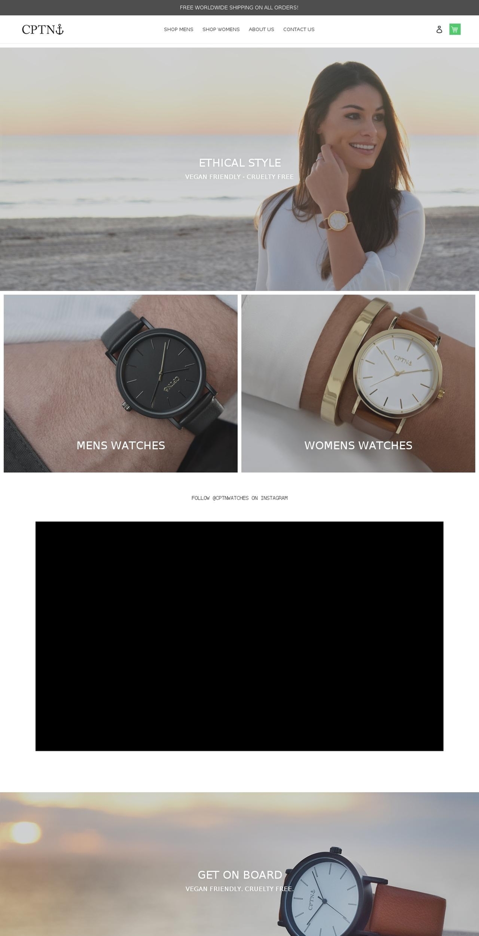 cptnwatches.com.au shopify website screenshot