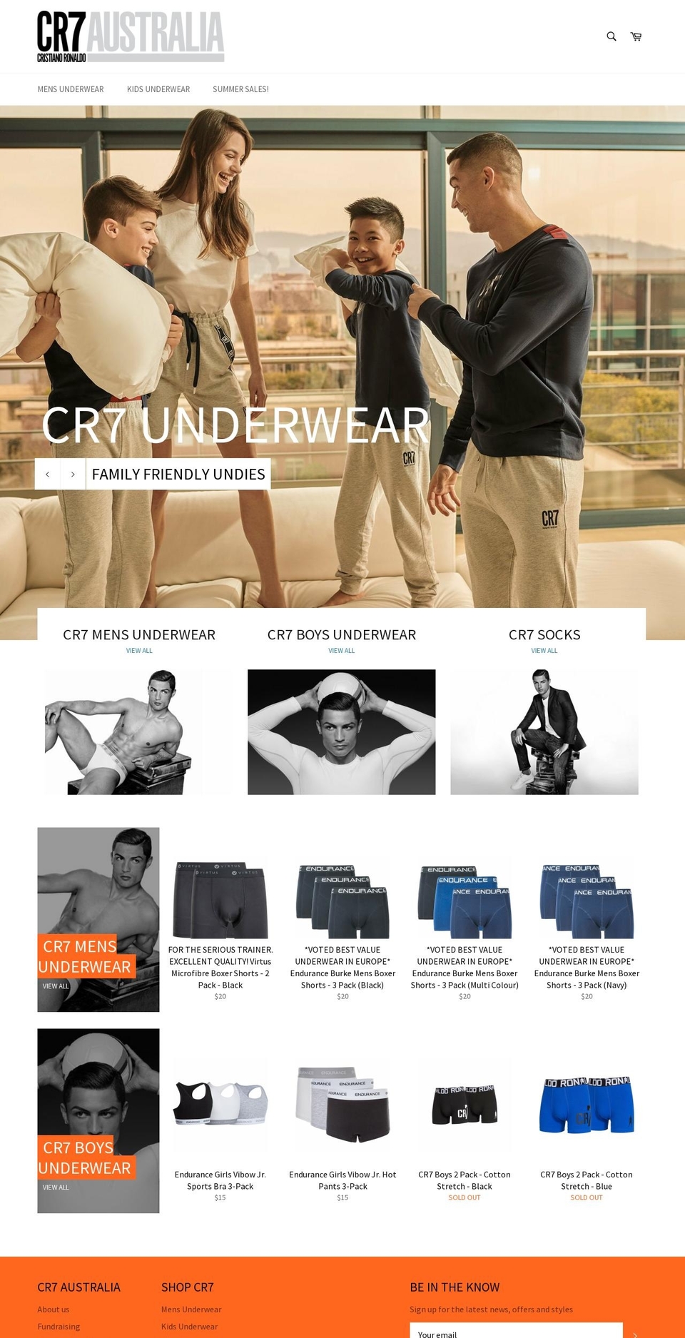 cr7underwearaustralia.com.au shopify website screenshot