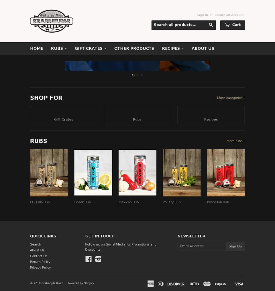 crabapple-road.net shopify website screenshot