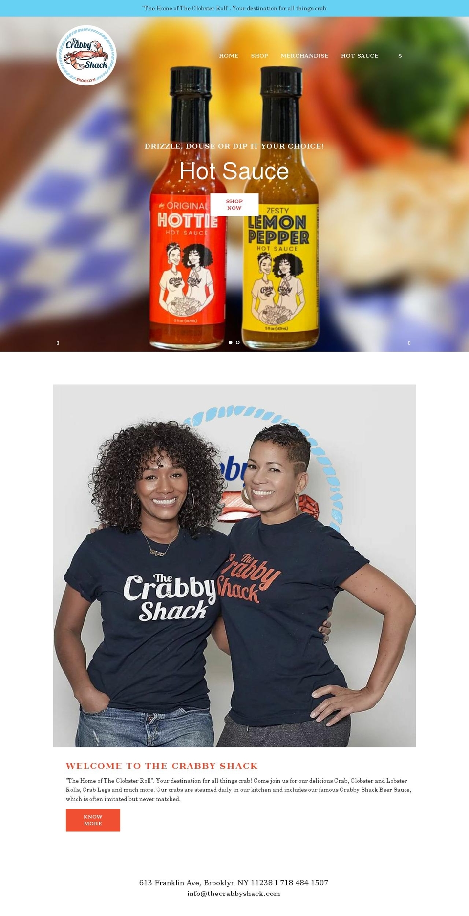 crabby-shack-brooklyn.myshopify.com shopify website screenshot