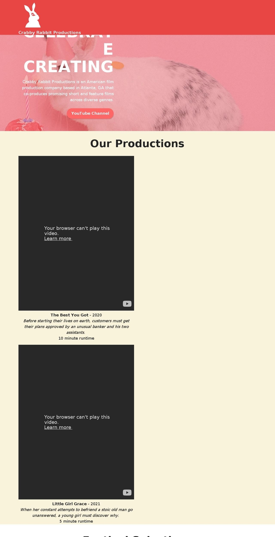 crabbyrabbit.com — Shopify storefront screenshot