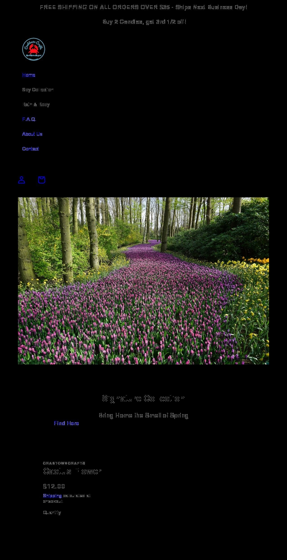 crabtowncrafts.com shopify website screenshot