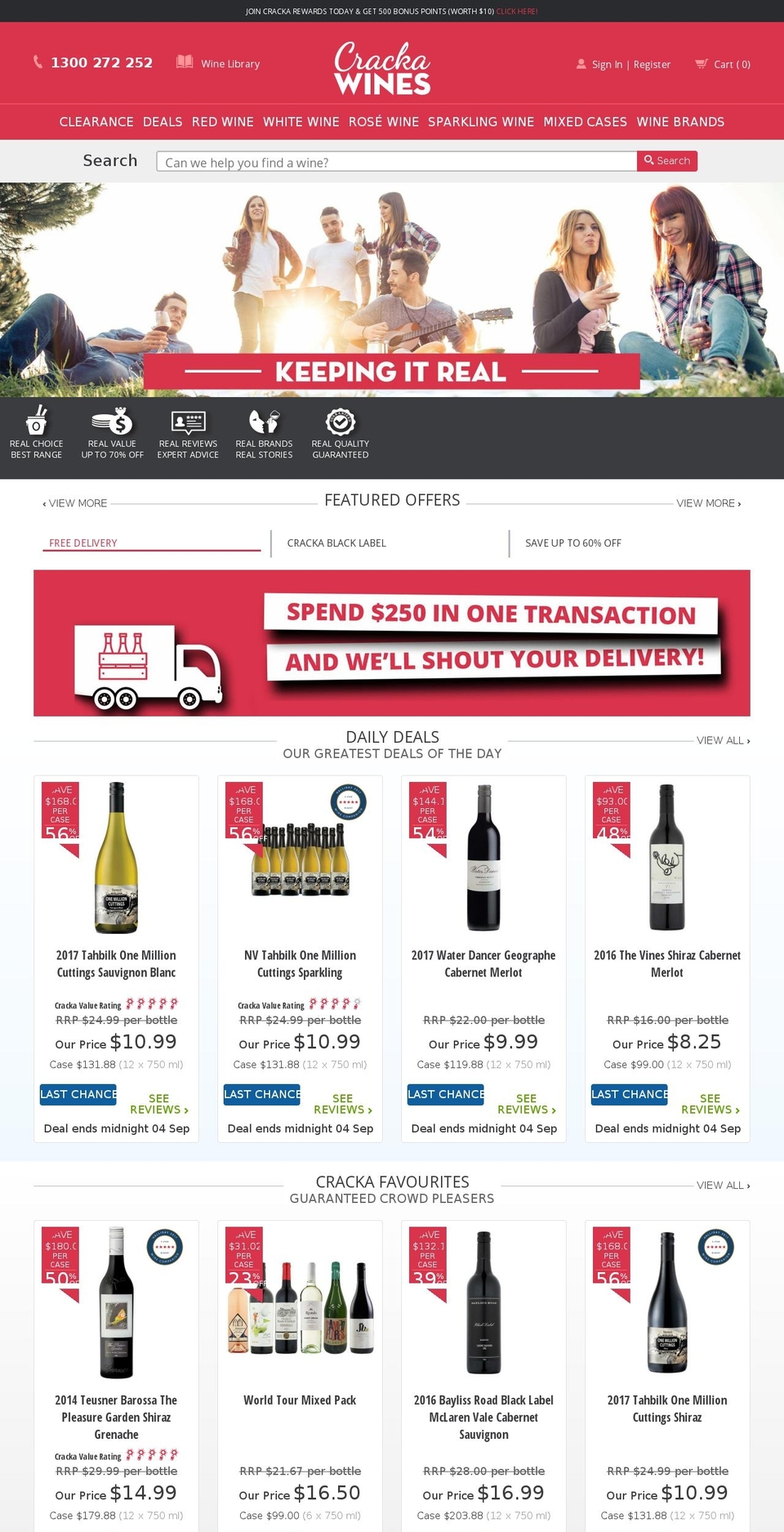 Createur Production Shopify theme site example cracka-wines.com.au