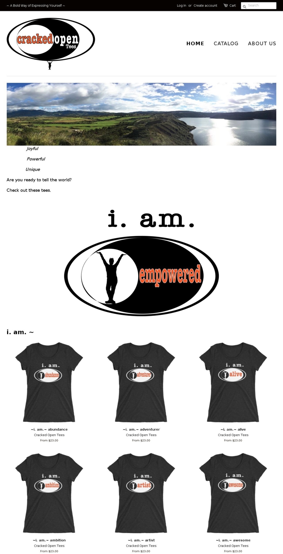 crackedopentees.com shopify website screenshot