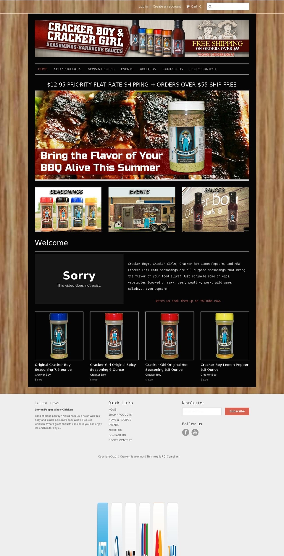 crackerseasonings.com shopify website screenshot