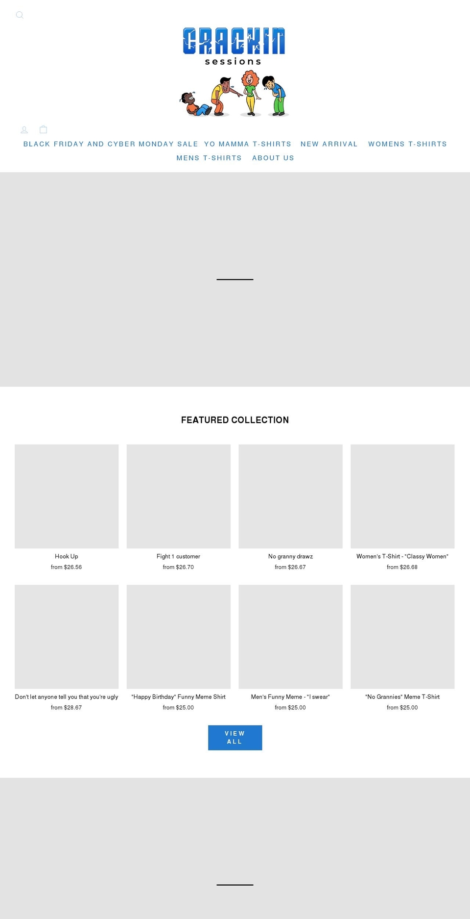 crackinsessions.com shopify website screenshot