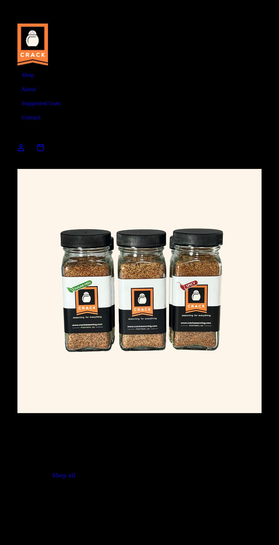 crackseasoning.com shopify website screenshot