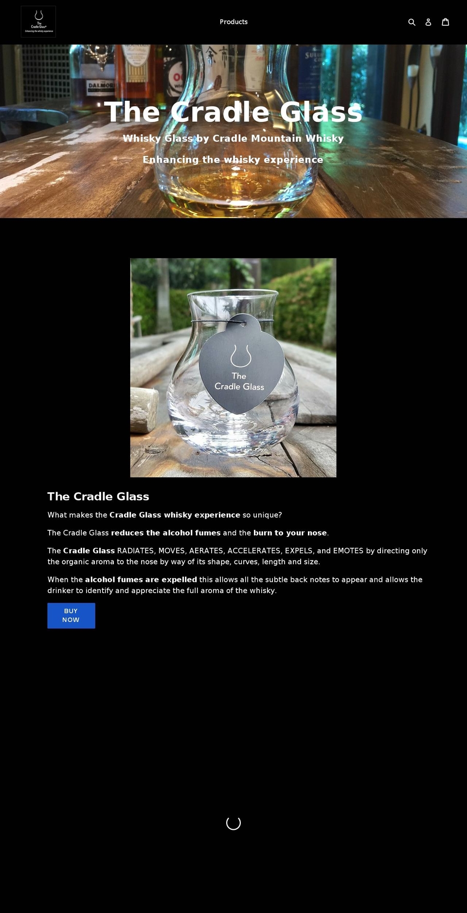 cradleglass.com shopify website screenshot