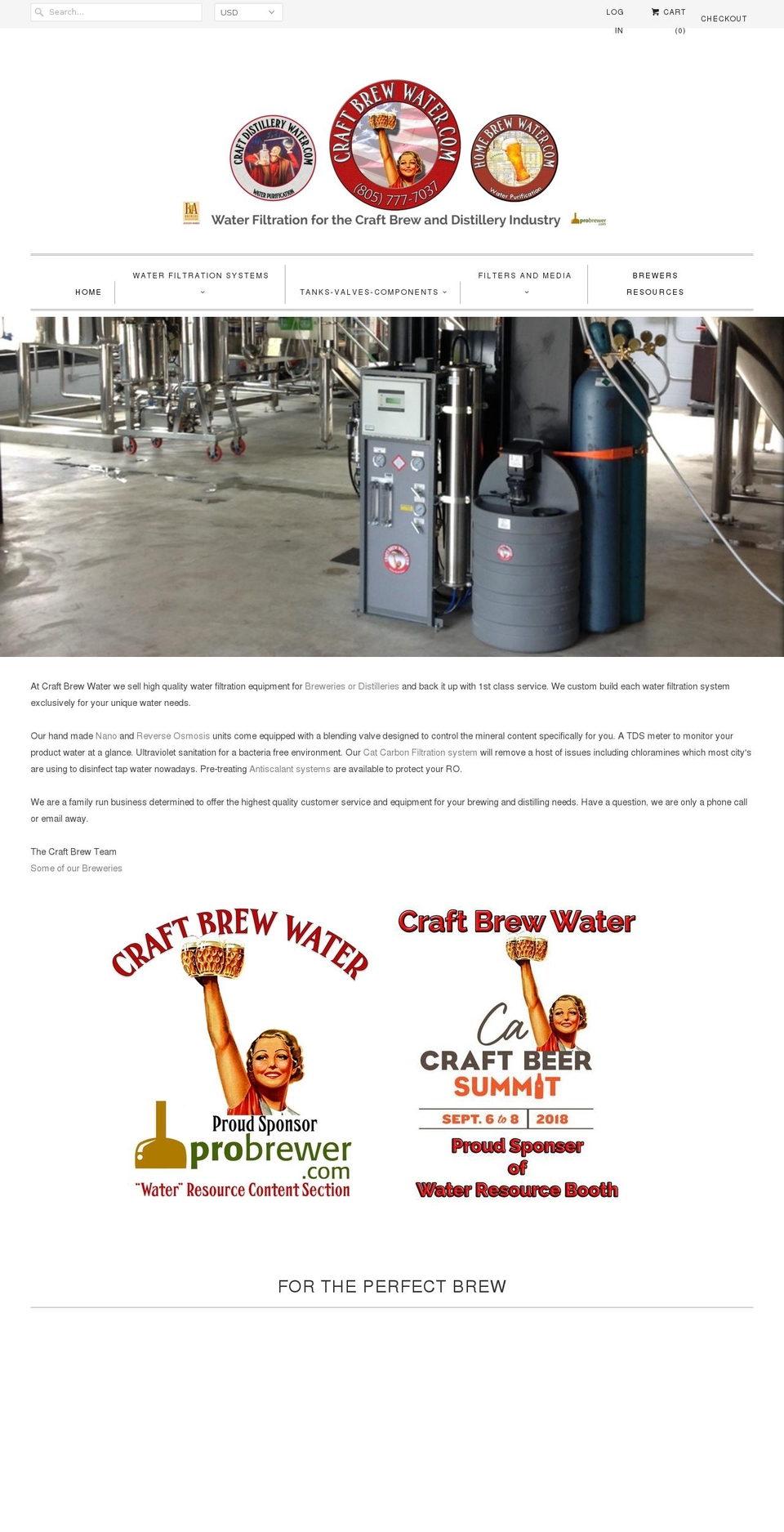 crafbruwater.com — Shopify storefront screenshot