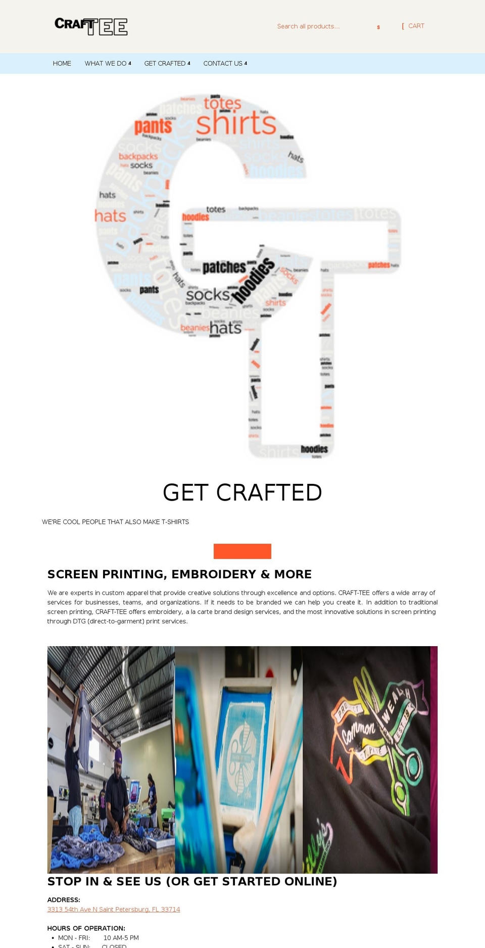 craft-tee-checkout.com shopify website screenshot