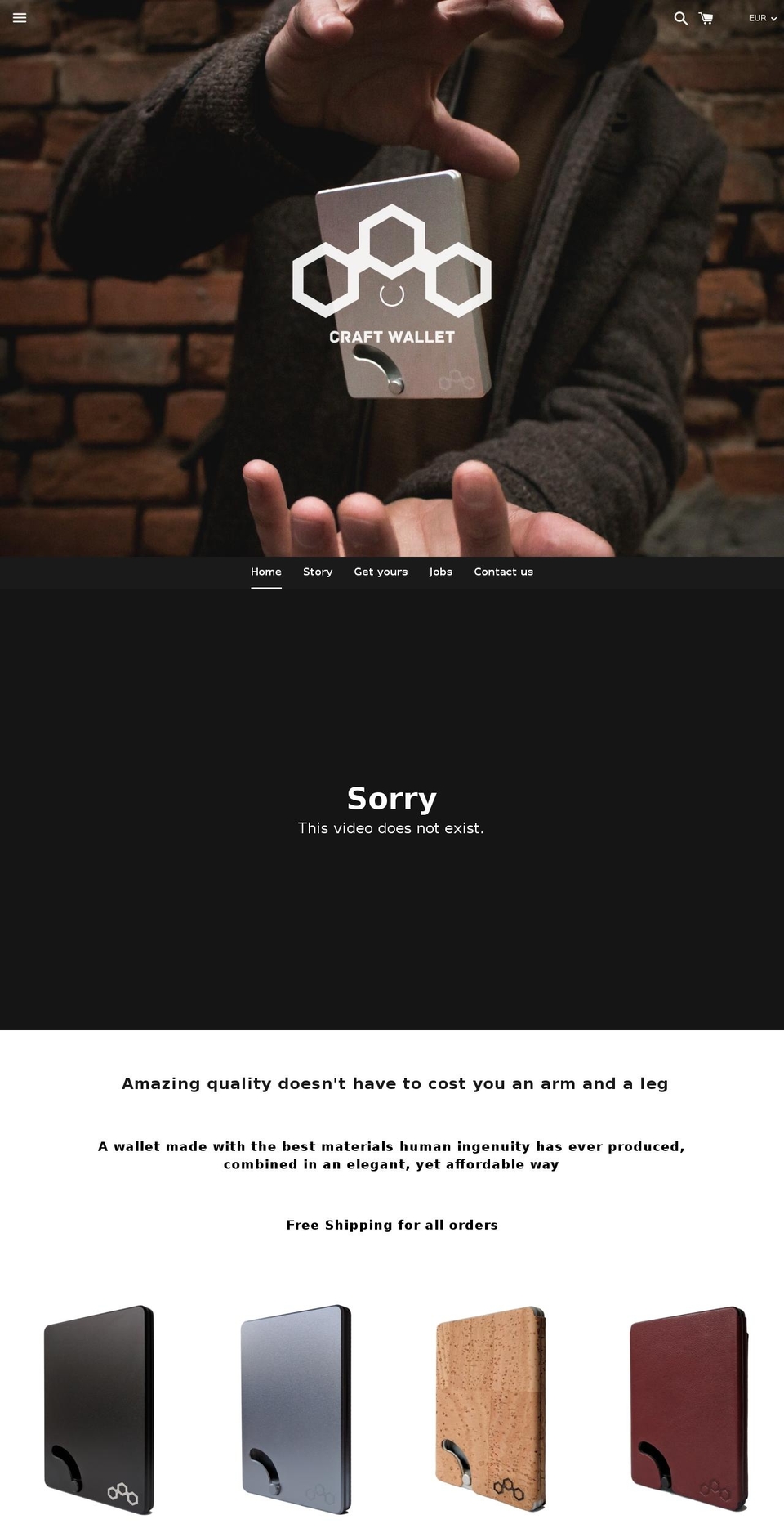 craft-wallet.com shopify website screenshot