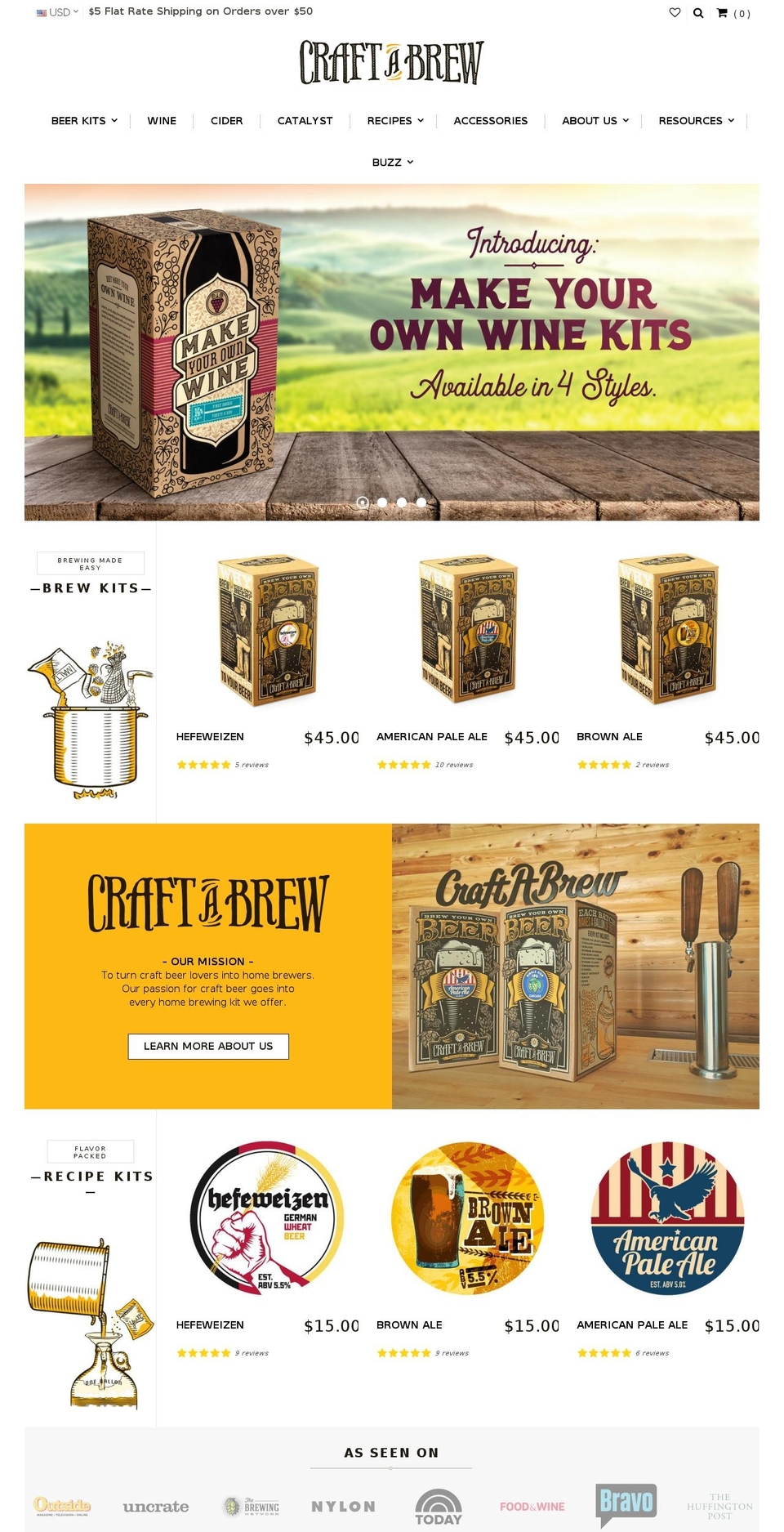 craftabrew.com shopify website screenshot