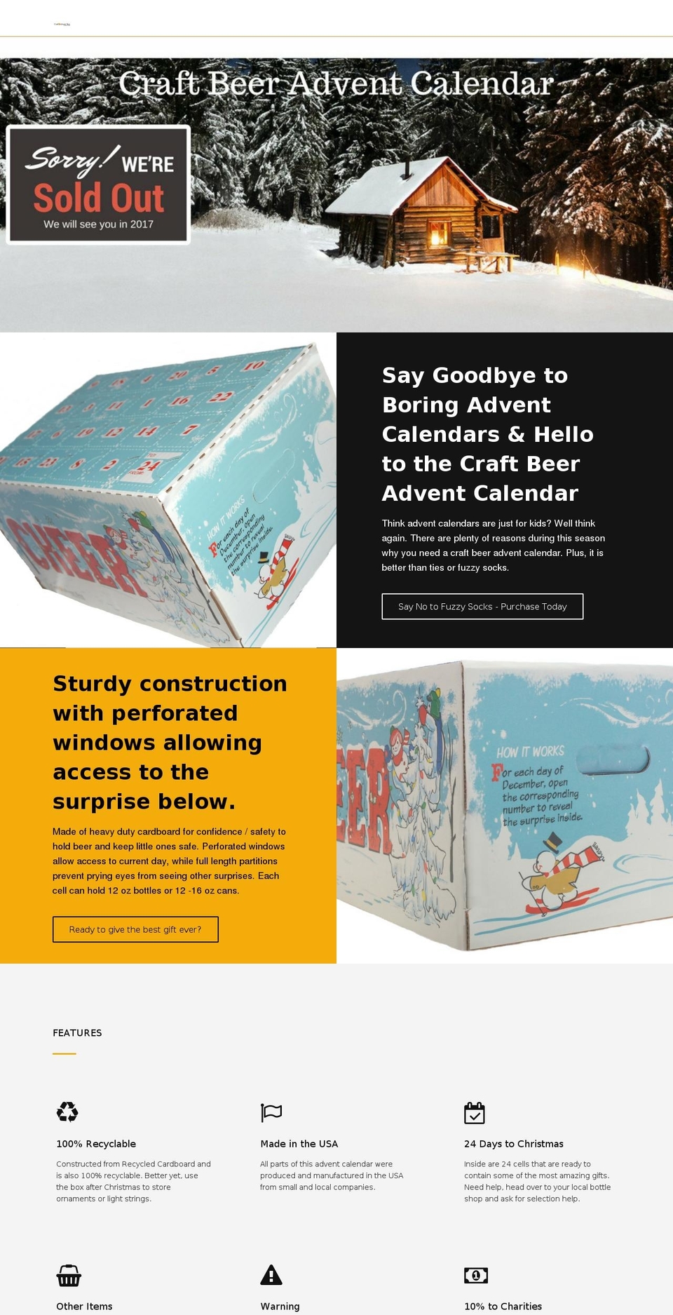 craftadventbox.com shopify website screenshot