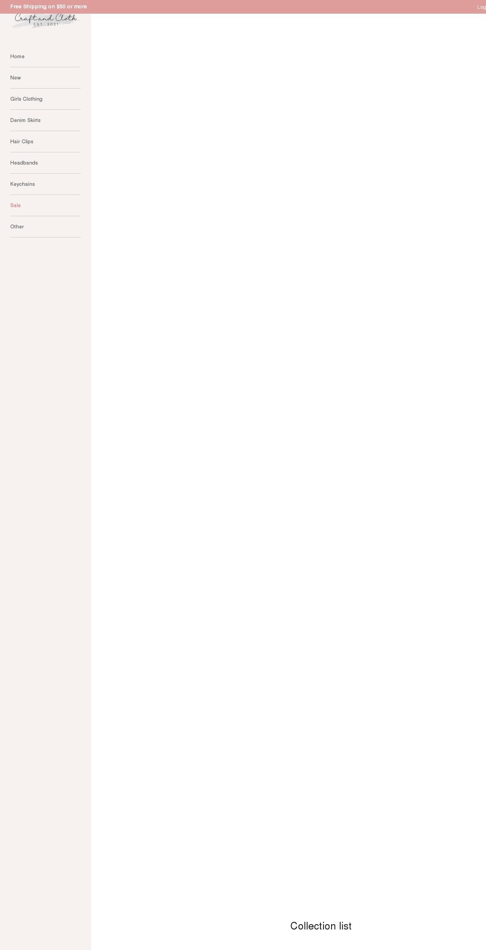 craftandcloth.net shopify website screenshot